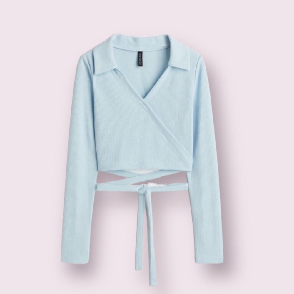 H&M Women’s Wrapover Long-Sleeve Top